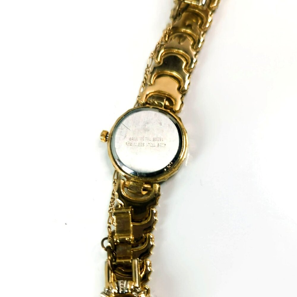 Vintage Le Baron Quartz Watch Women 22mm Gold Tone Round - Picture 6 of 6